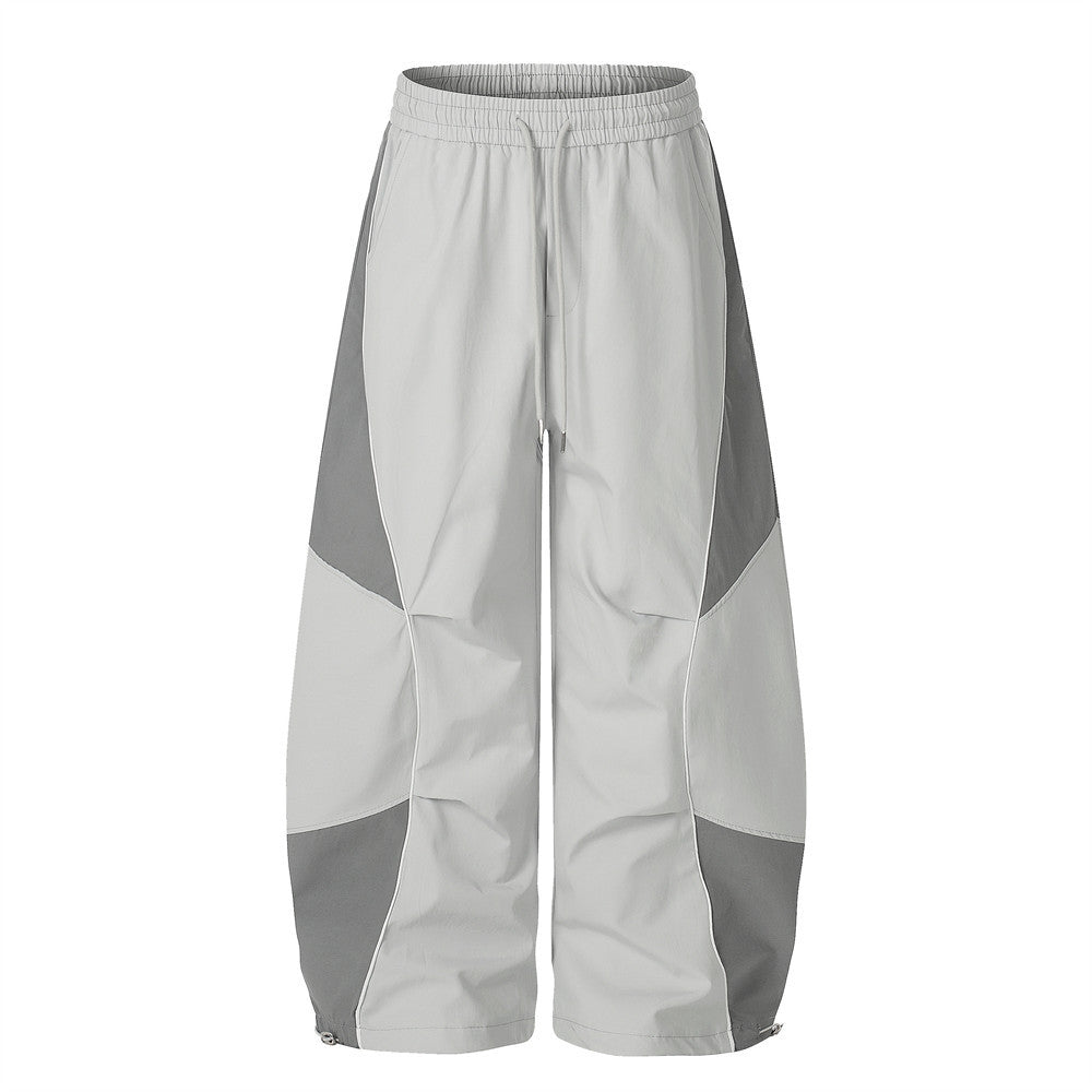 American Stitching Wide-Leg Match Pants for Men