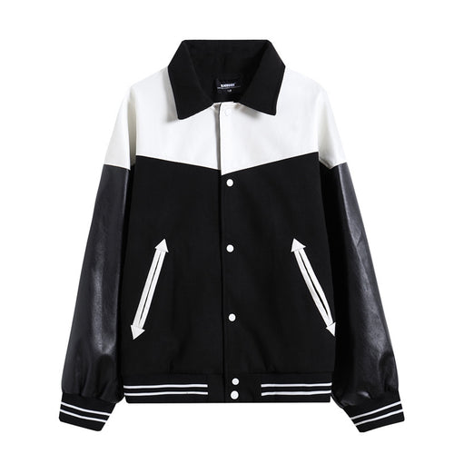 Baseball Uniform Jacket Trend for Men with Lapel Collar and Pockets