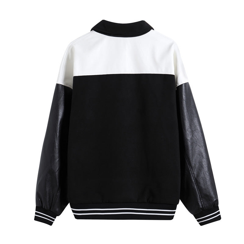 Baseball Uniform Jacket Trend for Men with Lapel Collar and Pockets