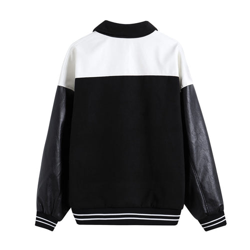 Baseball Uniform Jacket Trend for Men with Lapel Collar and Pockets