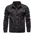 Casual Hooded Lapel Jeans Jacket for Men