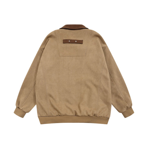 Color Matching Lapel Jacket for Men Leisure Wear