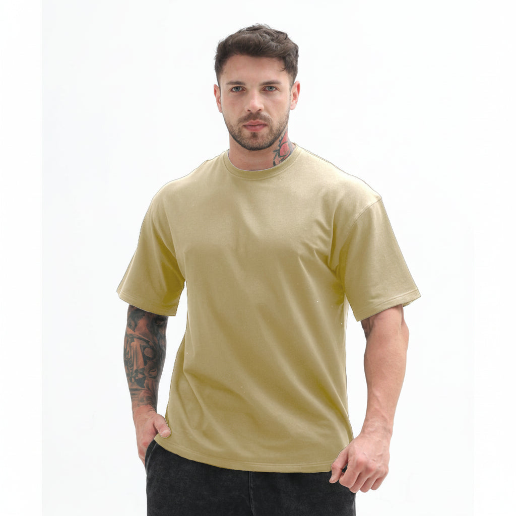 Drop-Shoulder Oversized Extra-Large T-Shirt For Men