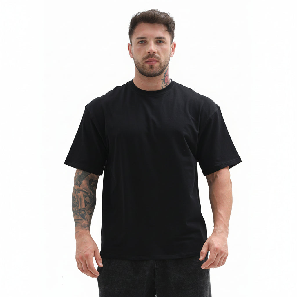 Drop-Shoulder Oversized Extra-Large T-Shirt For Men