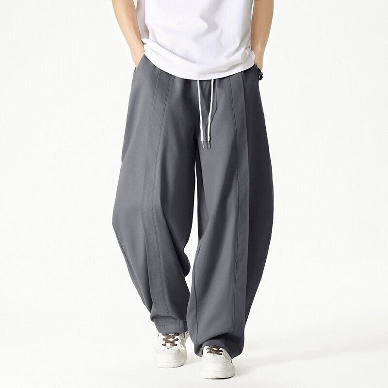 Japanese Style Minimalist Wide-Leg Pants for Men