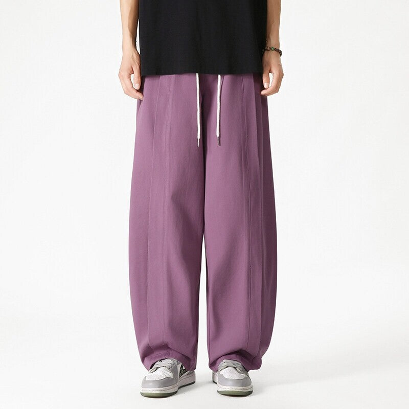 Japanese Style Minimalist Wide-Leg Pants for Men