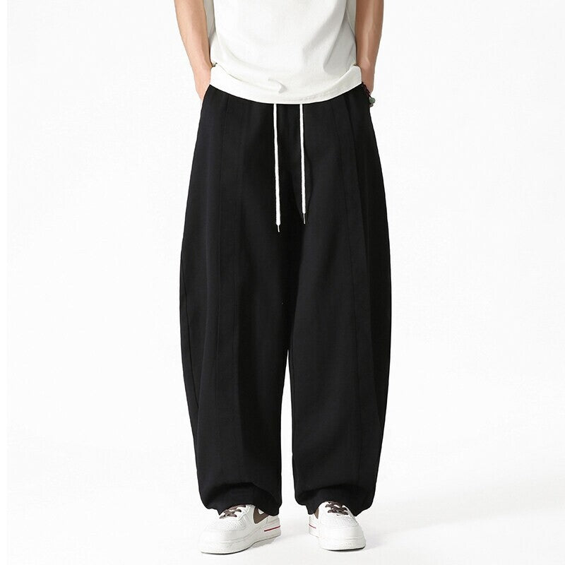 Japanese Style Minimalist Wide-Leg Pants for Men
