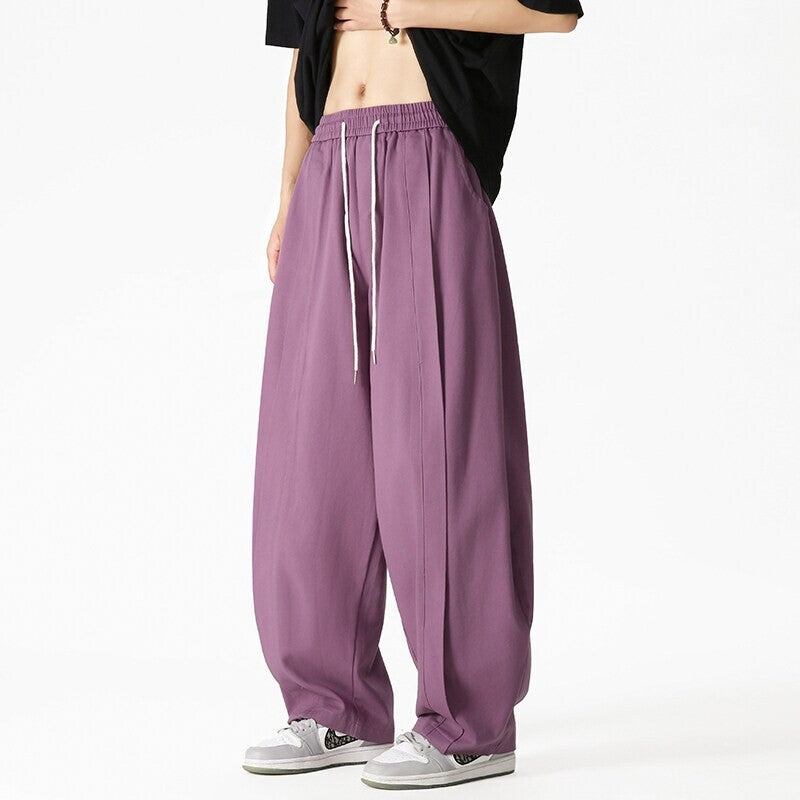 Japanese Style Minimalist Wide-Leg Pants for Men