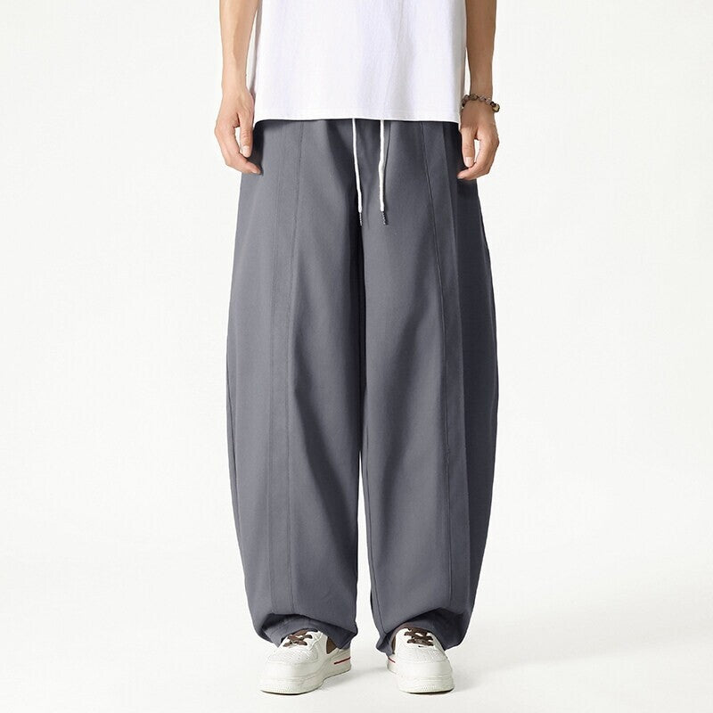 Japanese Style Minimalist Wide-Leg Pants for Men
