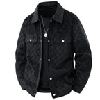 Retro Lapel Work Jacket for Men Casual Style